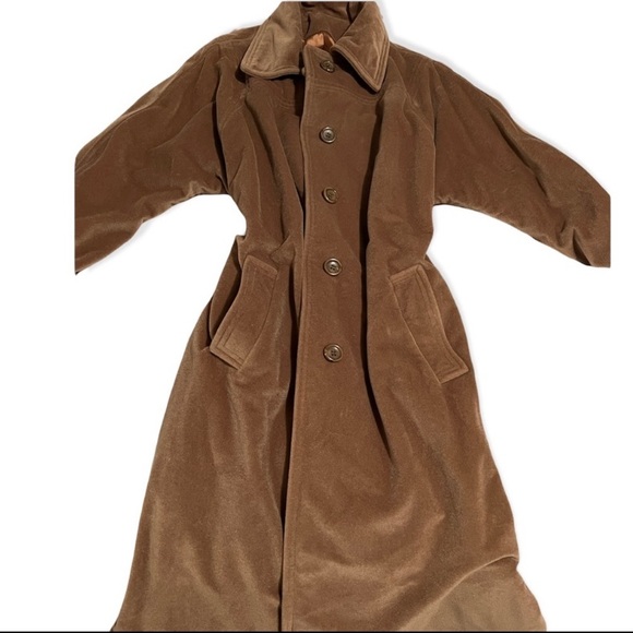 Beautiful Vintage Cashmere Trench Coat 🧥 🤎with silk interior - Picture 8 of 8